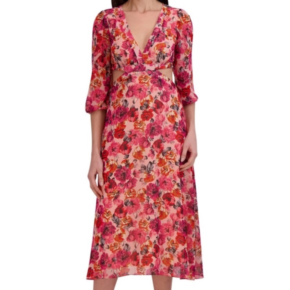 Julia Jordan Floral Cut Out Dress - Picture 1 of 3